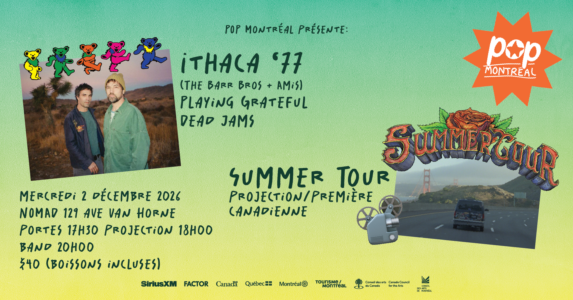 Ithaca '77 + Summer Tour at Nomad, December 2 2026